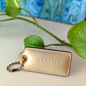 Coach leather purse tag